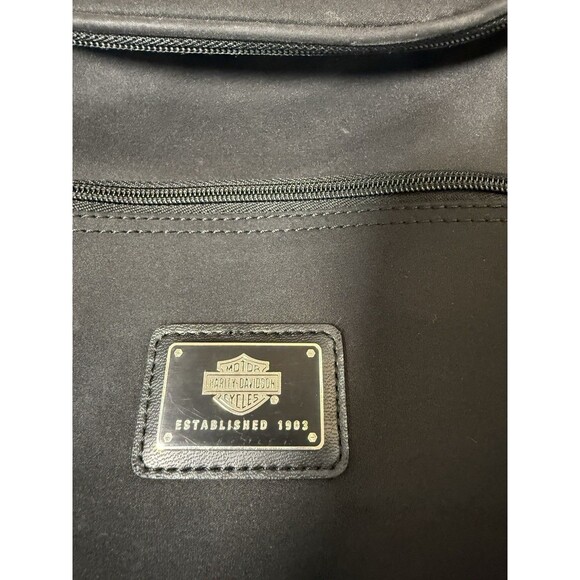 Harley Davidson Vintage Intersport Fashions Backpack Metal Logo Nylon Cloth - Picture 16 of 16
